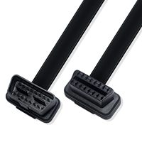OBD 2 ذكر إلى أنثى تمديد الشريط كابل تشخيص 16 دبابيس متصلة كابل تمديد OBD2