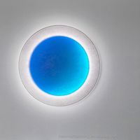 Dimmable couleur changeante pleine lune applique murale créative café Bar atmosphère pour salon chambre décor papier abat-jour appliques murales