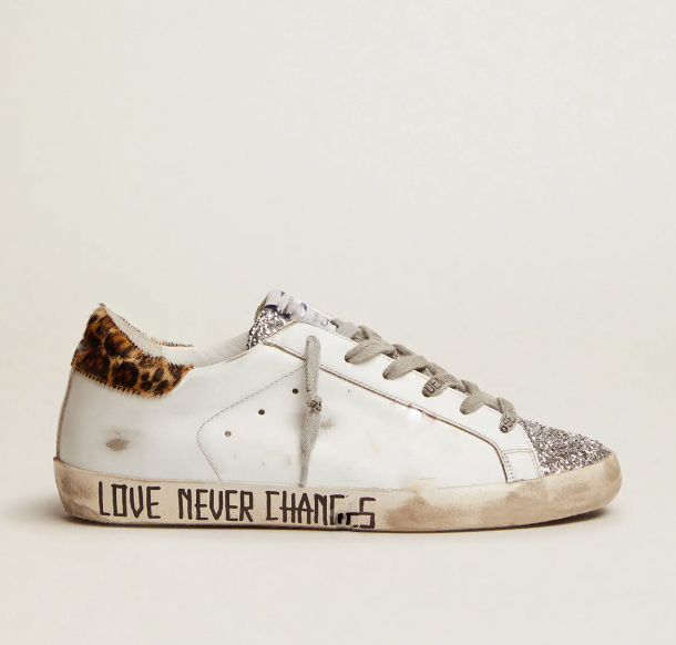 White star leopard print