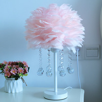 Lampes de table pour plume bureau salon chambre étude décoration moderne intérieur créatif romantique bureau chevet Led cristal