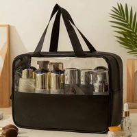 Sac de voyage transparent grande capacité imperméable en PVC avec fermeture éclair, idéal pour cosmétiques, personnalisable, couleur bonbon