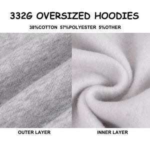 Sudadera con capucha de lavado ácido de alta calidad, jersey de lana gruesa de gran tamaño, Sudadera con capucha de lana personalizada de primavera, sudaderas con capucha de talla grande para hombre - Product Image 3