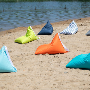 Housse de coussin de sol d'extérieur avec bandoulière pour la lecture et la relaxation à la plage, en tissu rembourré - Product Image 4