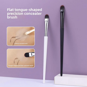 Pinceles <span class=keywords><strong>de</strong></span> <span class=keywords><strong>maquillaje</strong></span> <span class=keywords><strong>de</strong></span> corrector preciso único <span class=keywords><strong>de</strong></span> etiqueta privada pincel corrector fino plano pincel <span class=keywords><strong>de</strong></span> mezcla <span class=keywords><strong>de</strong></span> Ojos <span class=keywords><strong>de</strong></span> <span class=keywords><strong>Base</strong></span> blanca - Product Image 2