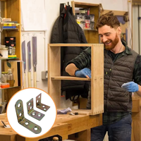 Connecteurs de meubles en L en bronze robuste, attaches triangulaires à angle droit, qualité industrielle supérieure pour cadre en bois