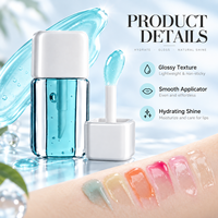 Huile à lèvres carrée RTS 4ml hydratante effet brillant waterproof 6 teintes faible MOQ 2 pièces vente en gros logo personnalisé