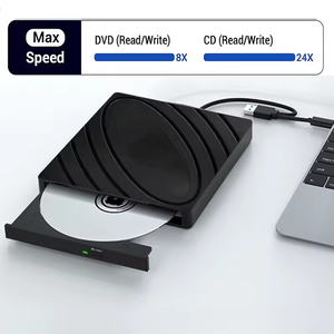 Unidad de DVD+/-RW Externa USB 3.0 y Tipo-C, Reproductor de DVD Portátil con Bandeja y 2 MB de <span class=keywords><strong>Caché</strong></span> - Product Image 2