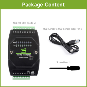 Aismartlink WAVESHARE USB на 8CH <span class=keywords><strong>RS485</strong></span> промышленный класс изолированный преобразователь, USB на <span class=keywords><strong>RS485</strong></span> адаптер настенное крепление и крепление на рельсе - Product Image 2