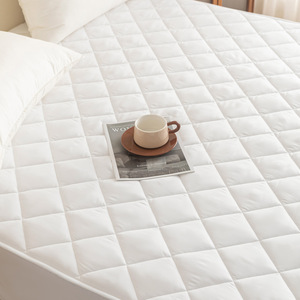 Protège-<span class=keywords><strong>matelas</strong></span> d'hôtel épaissi en coton rembourré, <span class=keywords><strong>anti</strong></span>-salissures et antidérapant, blanc, pièce unique - Product Image 2