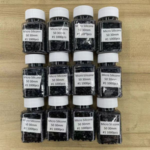 涂漆颜色1000件/瓶5.0硅胶微环9色硅胶珠角蛋白头发大孔 - Product Image 3