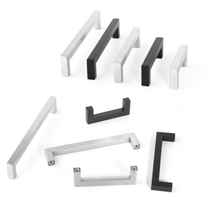 Đồ nội thất hiện đại cửa gỗ xử lý rắn thép không gỉ màu đen vuông kéo phụ kiện phần cứng cho tủ bếp, cửa chuồng - Product Image 5