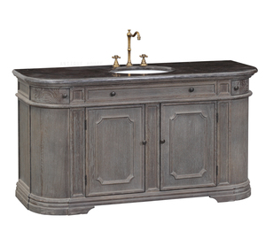 <strong>Rustic</strong> Wood Classic Furniture Vintage Cabinet Single Sink <strong>Bathroom</strong> <strong>Vanity</strong> <strong>Vanities</strong> with Sink - Product Image 2