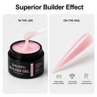Gel de construction UV pour ongles, couleur bonbon, personnalisable avec logo, sans HEMA ni TPO, pour extension, marque privée