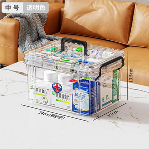 Caja de Almacenamiento Transparente Portátil Proins, Venta al por Mayor, Multifuncional, Gran Capacidad, Multicapa, de Plástico PP, Botiquín de Primeros Auxilios - Product Image 5