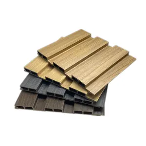 Hot selling Indoor Decor Wood Plastic Composite PVC Coating Cladding Fluted Wall Board Interior WPC Wall Panel