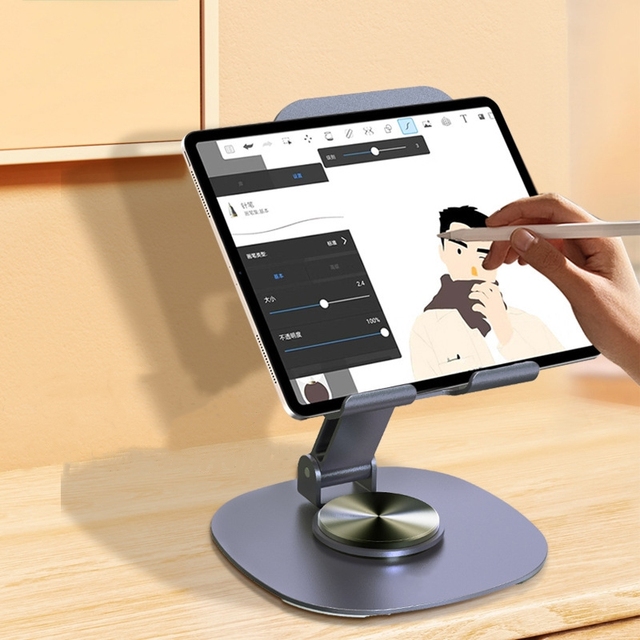 Lazy Live Metal Gift Customization Logo Foldable Multi Functional Tablet Desktop Stand