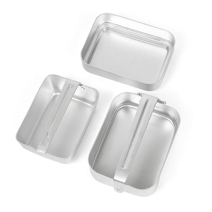 Ngoài trời 3 trong 1 <span class=keywords><strong>Mess</strong></span> tin nhôm người anh <span class=keywords><strong>Mess</strong></span> tins cắm trại đồ nấu nướng Hộp Ăn Trưa khác cắm trại thiết bị thực phẩm container Bộ dụng cụ - Product Image 4