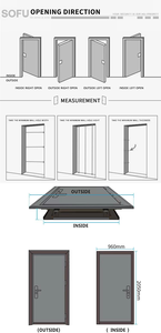 Porta de Segurança de Aço de Alta Qualidade SOFU com Design Moderno para Entrada Externa de Casa ou Escritório, Superfície Acabada, Garantia de 1 Ano - Product Image 5