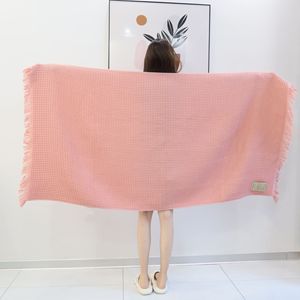Serviette de plage gaufrée 90x180 cm avec franges, douce, absorbante et séchage rapide - Product Image 5