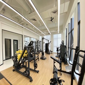 Durable <strong>Gym</strong> <strong>Rubber</strong> Floor <strong>Mat</strong> with Wood Grain Soundproof and Sports-Friendly for Strength Zone with Barbell and Dumbbell - Product Image 3