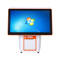 WUXIN Descuento Pantalla dual Monitor de pantalla táctil de 15,6 y 11,6 pulgadas POS Android Caja Registradora para tiendas de lavado de autos/Estudios de yoga/tienda