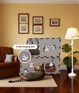 Wholesale Customizable Soundproof Cat <b>Bed</b>, Eco-Friendly Acoustic Felt Cat House for Pet Shop & Home Decor - Product Image 5