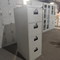Armoire de classement verticale en acier à 4 tiroirs avec barre de suspension – Meuble métallique en promotion