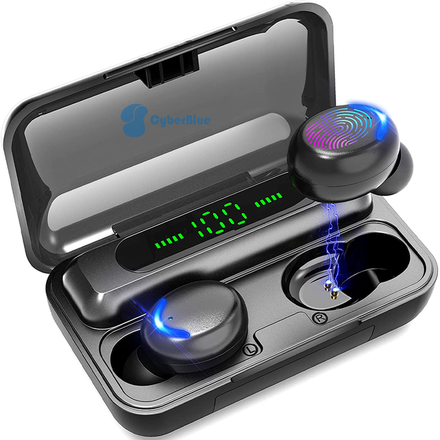 Wireless Stereo Waterproof IPX-7 Led Indicator In-Ear Earbuds with 3.5 Hours Playtime and Charging Case