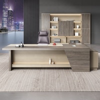 Meilleur vendeur sur le marché coréen, table de bureau 2,4 m, bureau de direction moderne en forme de L, mobilier de bureau pour PDG, mobilier commercial