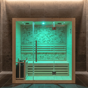 Sauna <span class=keywords><strong>de</strong></span> Vapor Interior <span class=keywords><strong>de</strong></span> Madera <span class=keywords><strong>de</strong></span> Abeto con Puertas <span class=keywords><strong>de</strong></span> Vidrio, Spa <span class=keywords><strong>en</strong></span> Casa para 2-4 Personas, <span class=keywords><strong>Precio</strong></span> <span class=keywords><strong>de</strong></span> Fábrica - Product Image 2