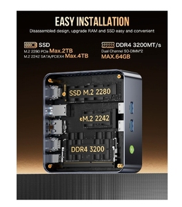 Mini <span class=keywords><strong>PC</strong></span> GMKtec M3 Plus Intel I9-12900HK con Windows 11, 2x DDR5 3200Mhz, PCIe 3.0, SSD NVMe, WIFI6, BT5.2, Pantalla Triple para Juegos - Product Image 3