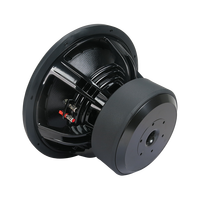 Subwoofer Mobil 15 Inch LOGO Kustom 1500W RMS Dengan Kerucut Serat Karbon Dual Coil Triple Magnet Speaker Audio Daya Tinggi