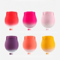 Hochwertiges Dropshipping Leistungsstarker Rosenform-Saugnapf-Klitorisstimulator Rosen-Vibrator Sexspielzeug für Frauen Juguete Sexual