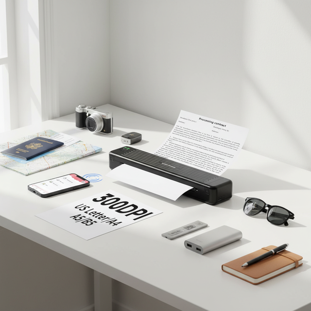 Phomemo P831 300DPI Portable Thermal Printer Wireless  A4 Inkless for Business Travel Office