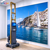 Mesin Cetak Dinding UV Mobile LINCJET LC-A2 Baru untuk Kayu, Cetak Relief 3D 5D, Mesin Pencetak Dinding untuk Dekorasi Interior Furnitur, Otomatis, Portabel, OEM