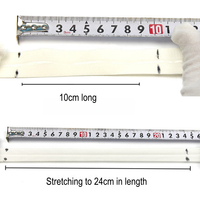 Bande élastique tissée en polyamide antidérapante noire et blanche de 2 cm et 1,4 mm d'épaisseur pour vêtements, chapeaux, protection solaire, manches et jambes