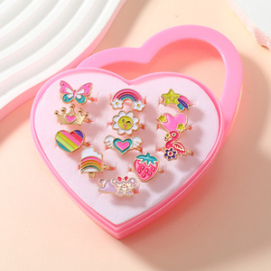 छोटी लड़की जेवेल रिंग बॉक्स में, समायोज्य, कोई डुप्लिकेट नहीं, लड़की नाटक करती है और छल्ले - Product Image 3