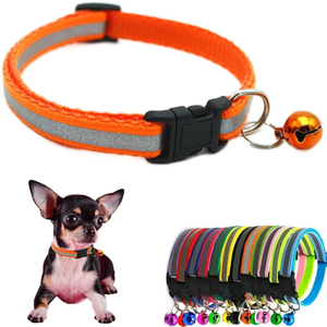 Manufacturer Wholesale Multi-colors Design Adjustable Bell Bow Dog Cat <b>Collar</b> - Product Image 1