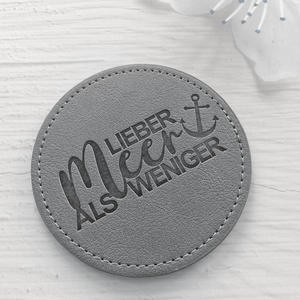 批发散装聚氨酯皮革杯垫套装促销活动可定制杯垫营销和品牌 - Product Image 3