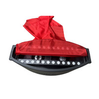 Lumière LED à effet de flamme de feu artificielle en tissu rouge de 2 m avec programmes automatiques et protection IP20 pour fête, club, DJ, Halloween