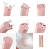 Boîte cadeau personnalisée de luxe, portable, pliable, en papier kraft avec fenêtre transparente, pour l'emballage de fleurs, pour mariage
