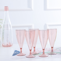 Verre à vin incassable en plastique, verre à champagne coloré, gobelet à vin avec bouteille de rangement pour les fêtes