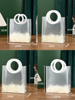 Sac Cadeau Bonbons Transparent Givré en Gros Sac Cabas Personnalisé en PVC avec Poignée en PU