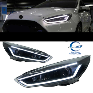 Gruppo Fari a LED Bi-Ottici con Indicatori di Direzione Dinamici DRL, Fari Anteriori Retrofit per Ford <span class=keywords><strong>Focus</strong></span> 2015-2018 - Product Image 1