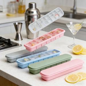 Venta al por mayor: Bandeja de silicona de alta calidad para cubitos de hielo de fácil desmolde, con 15/24 rejillas, molde de silicona personalizado para hielo. - Product Image 6