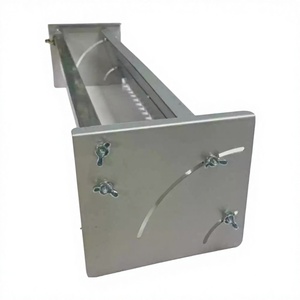 Spatule adhésive en acier inoxydable, truelle à encoches réglable, taille des encoches 10, 12, 15 mm, longueur de la truelle de 500 à 1100 mm - Product Image 1