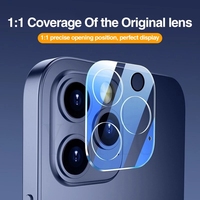 Film de protection d'objectif d'appareil photo pour iPhone 18 17 16 15 14 13 Pro Max, protection d'écran en verre trempé à couverture intégrale, verre de protection d'objectif