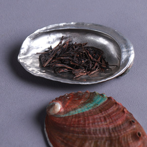 <b>Abalone</b> <b>Shell</b> Tea Scoop Tin Handmade Zen Style Tea Ceremony Tool - Product Image 3