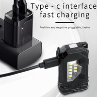 Mini lampe torche tactique COB super lumineuse, étanche, multifonctionnelle, rechargeable, lampe de poche pour extérieur, lampe à clé