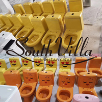 Articles sanitaires modernes pour enfants, cuvette de toilette colorée en céramique pour enfants, toilettes pour tout-petits une pièce